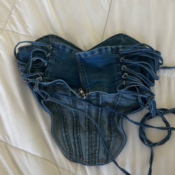 Denim Corset Top - Picture 4 of 6